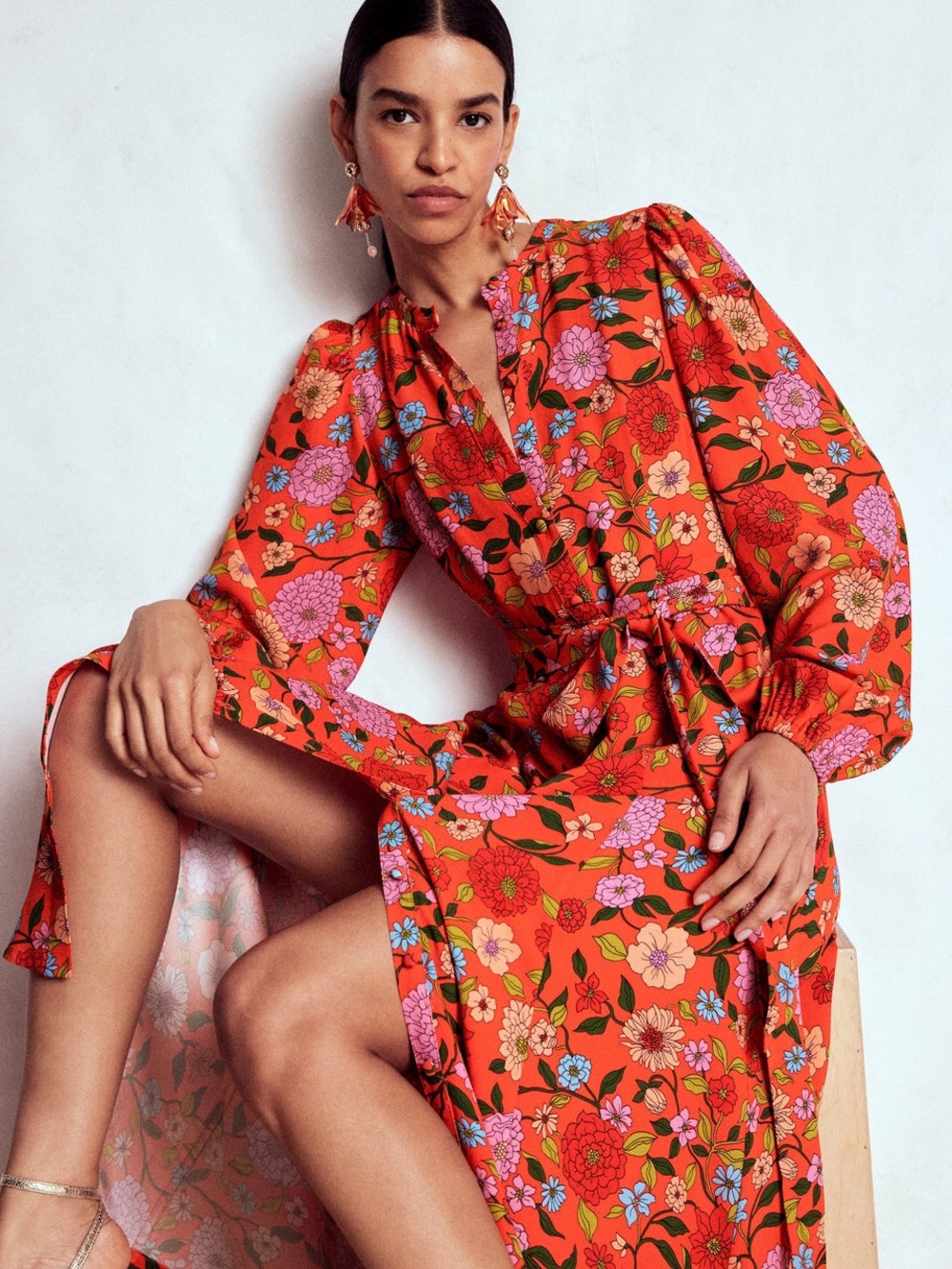 Boden Mae Occasion Maxi Shirt Dress